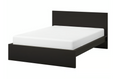 MALM Bed frame, high, black-brown, 140x200 cm
