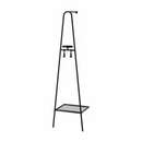ÄLGANÄS Clothes rack with shoe storage, black, 46x39x166 cm