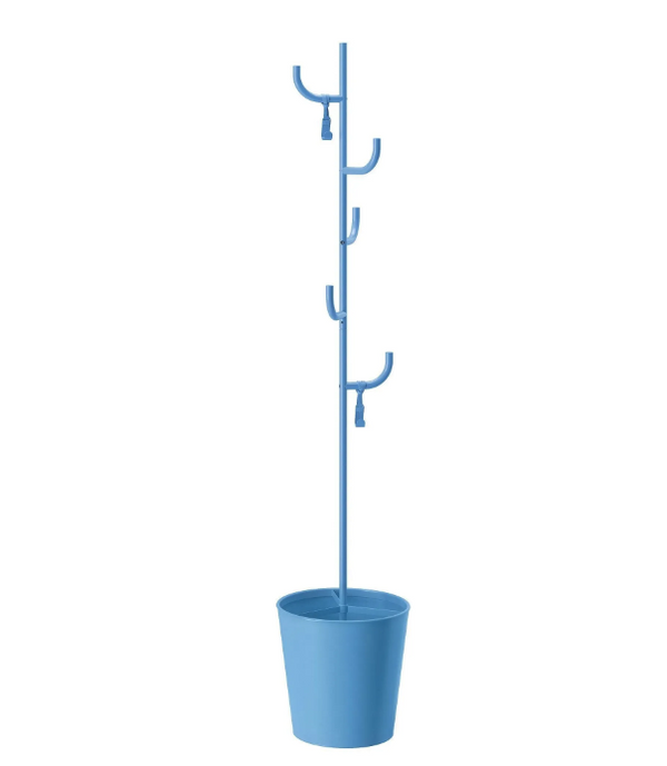 ÄLGANÄS hat and coat stand, light blue, 173x33 cm