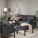 GLOSTAD Footstool, Knisa dark grey