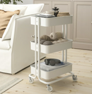 RÅSKOG Trolley, white, 35x45x77 cm