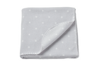 LEN baby blanket, grey/white, 70x90 cm