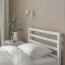 TARVA Bed frame, white stained, 90x200 cm / LURÖY Slatted bed base, 90x200 cm