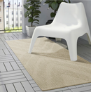 FULLMAKT Rug flatwoven, in/outdoor, beige/mélange, 80x200 cm