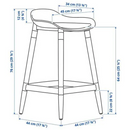 GRÖNSTA bar stool , white, 64 cm, in/outdoor