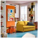 FRIDHULT 2-seat sofa-bed , skiftebo yellow