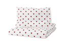 BARNDRÖM quilt cover/pillowcase for cot, white/red, 110x125/35x55 cm