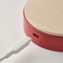 ENSMÄRKE table lamp , red, 34 cm