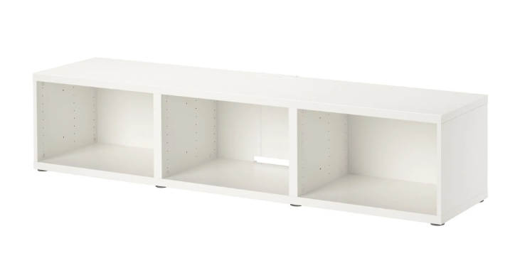 BESTÅ tv bench frame, white, 180x40x38 cm