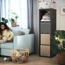 KALLAX Shelving unit, black-brown, 42x147 cm