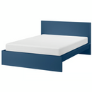 MALM Bed frame, high, blue, 140x200 cm