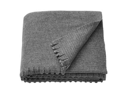 TJÄRBLOMSTER bedspread/blanket, grey, 150x210 cm