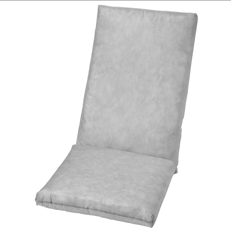 DUVHOLMEN Inner cushion for seat/back cushion, outdoor grey, 71x45/42x45 cm