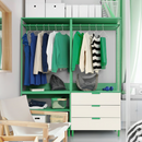 PLATSA Open clothes hanging unit, green, 80x40x120 cm