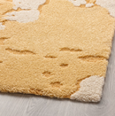 RINGKLOCKA Rug, low pile, yellow/off-white, 160x230 cm