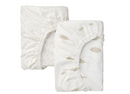 ÄLSKVÄRD fitted sheet for cot, off white, 41x75 cm, 2 pack