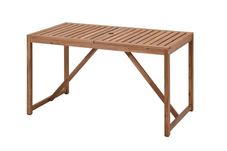 NÄMMARÖ Dining table, light brown, 140x75 cm