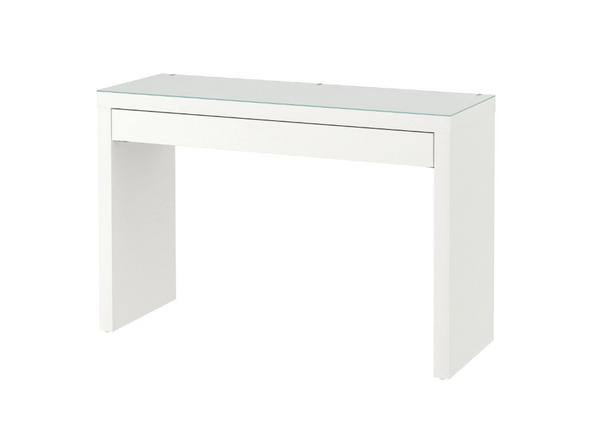 MALM Dressing table, white, 120x41 cm