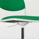 ÖRFJÄLL Chair frame, swivel, white / ÖRFJÄLL Seat shell, white-Vissle green
