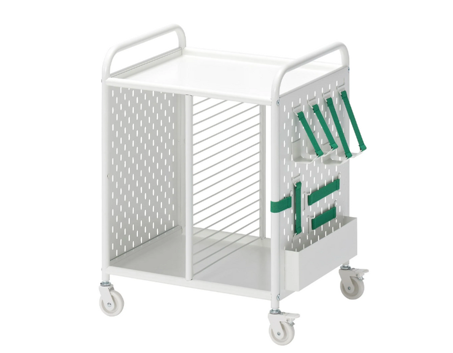 BRANNBOLL Shelving unit on castors, white, 56x62 cm