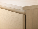 MALM bedside table, white stained oak veneer, 40x55 cm