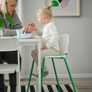 VILDGÅS Junior chair, white/green