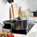 HEMLAGAD 6-piece cookware set, non-stick coating black