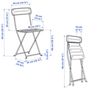SUNDSO Folding chair, light green outdoor