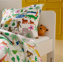 NATTHÄGER Duvet cover and pillowcase, multicolour/jungle, 150x200/50x60 cm