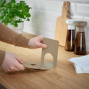 SKOGSRÖR Napkin holder, light grey-brown, 13x12 cm