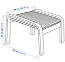 POÄNG Ottoman frame, brown/Cushion Knisa black