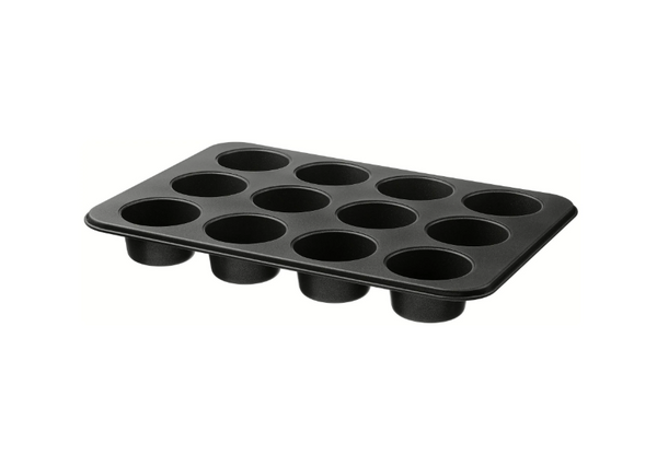 MÅNTAGG muffin tin, dark grey, 38x27 cm