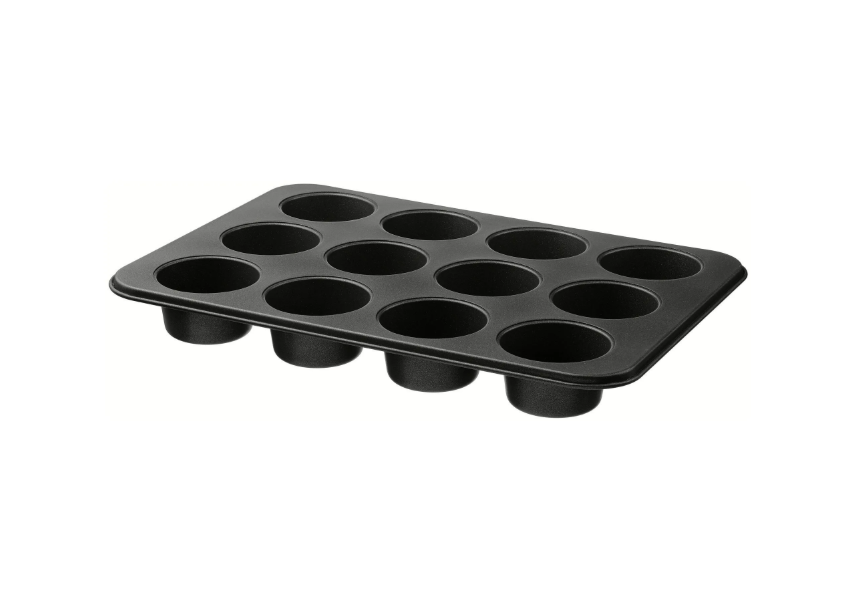 MÅNTAGG muffin tin, dark grey, 38x27 cm