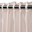 BYMOTT background curtain, 1 pair, white/beige striped, 120x300 cm