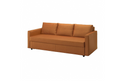 FRIHETEN 3-seat sofa-bed, faringe brown-orange