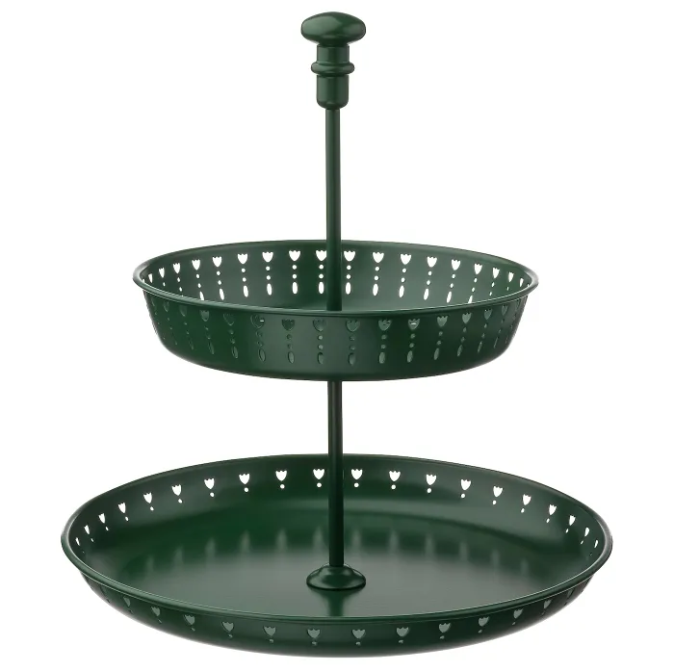 GARNERA dish, 2 plates, dark green