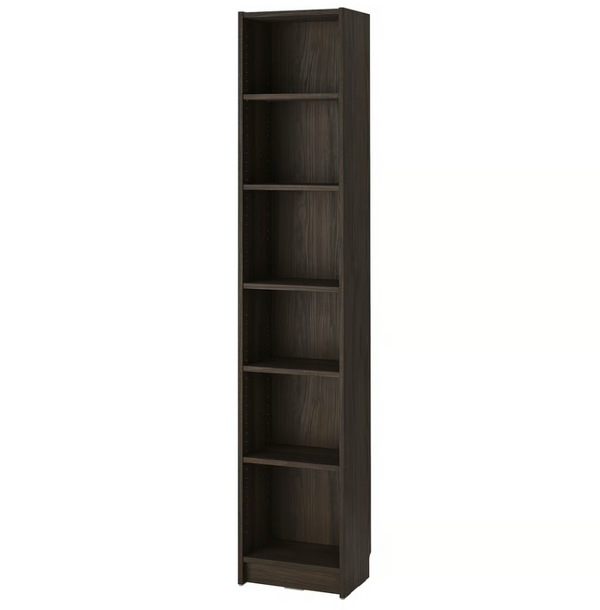 BILLY Bookcase, dark brown oak effect, 40x28x202 cm