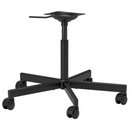 ÖRFJÄLL Chair frame, swivel, black / ÖRFJÄLL Seat shell, black-Vissle red