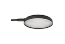 BLÅLIDEN Glass-door cabinet, black,35x32x151 cm/STRIMSÄV spotlight with LED, black, 6x1 cm