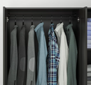 BRIMNES Wardrobe with 3 doors, black, 117x50x190 cm