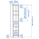 BILLY Bookcase, dark brown oak effect, 40x28x202 cm