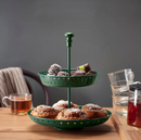 GARNERA dish, 2 plates, dark green