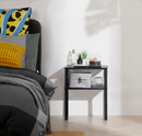 KNARREVIK Bedside table, black, 37x28 cm