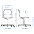 ÖRFJÄLL Chair frame, swivel, black / ÖRFJÄLL Seat shell, black-Vissle red