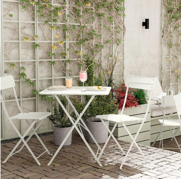 SUNDSÖ Table, off-white outdoor, 65x65 cm