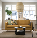 PÄRUP Frame, 2-seat sofa/PÄRUP Cover for 2-seat sofa, Vissle yellow-brown