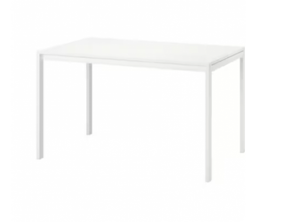 MELLTORP Table top, white, 125x75 cm/MELLTORP Underframe, white, 125x75 cm
