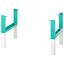 PÅHL Desk, white/turquoise, 96x58 cm