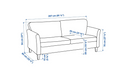 EKEKHOLMA frame for 3-seat sofa /HOLMA 3-seat sofa cover, Hakebo dark grey