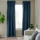 ROSENMANDEL blackout curtain, 1 pair, dark blue, 135x300 cm, room darkening, polyester